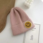 Melody Melody Yellow Smiley Face Beanie Pink