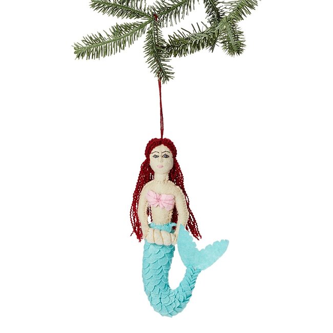 Mystic Mermaid Red Hair Ornament