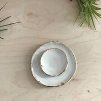 Michelle Barrett Ceramics Ring Dish White Mini