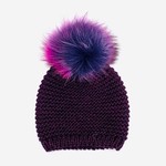 Fur Pom Pom Hat JJ126 Purple