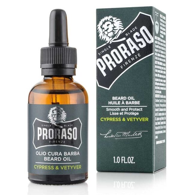 Proraso Beard Oil Cypress & Vetyver 1.0 oz / 30ml