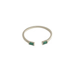 Honeycat Jewelry Honeycat Birthstone Baguette Ring May Green Emerald