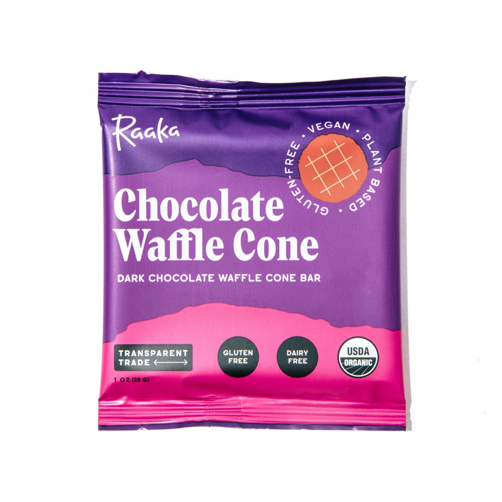 Raaka Raaka  Waffle Cone Chocolate Bar Chocolate