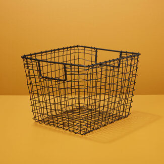 Be Home Be Home Black  Square Wire Basket Medium