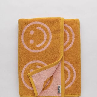 Baggu Baggu Bath Towel Marigold Peach Happy
