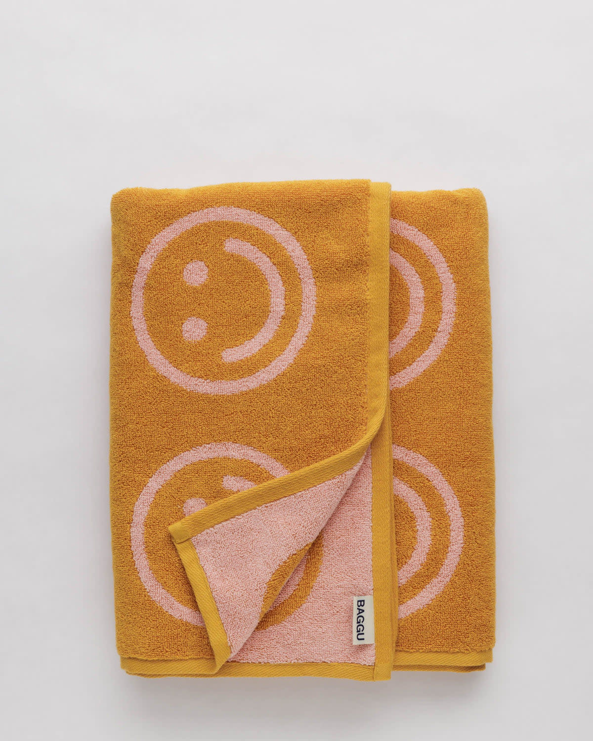 Baggu Bath Towel Marigold Peach Happy - Woods Grove