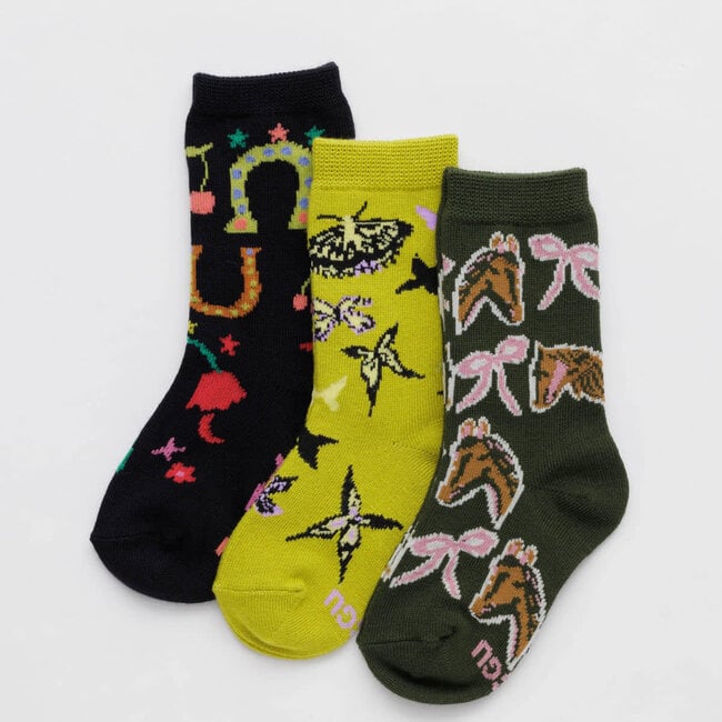 Baggu Kids Crew Socks Set of 3 Jessica Williams