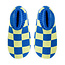 Verloop Checkerboard Sock Slippers Lime Cobalt