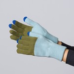 Verloop Verloop Colorblock Touchscreen Gloves Stone Blue Moss