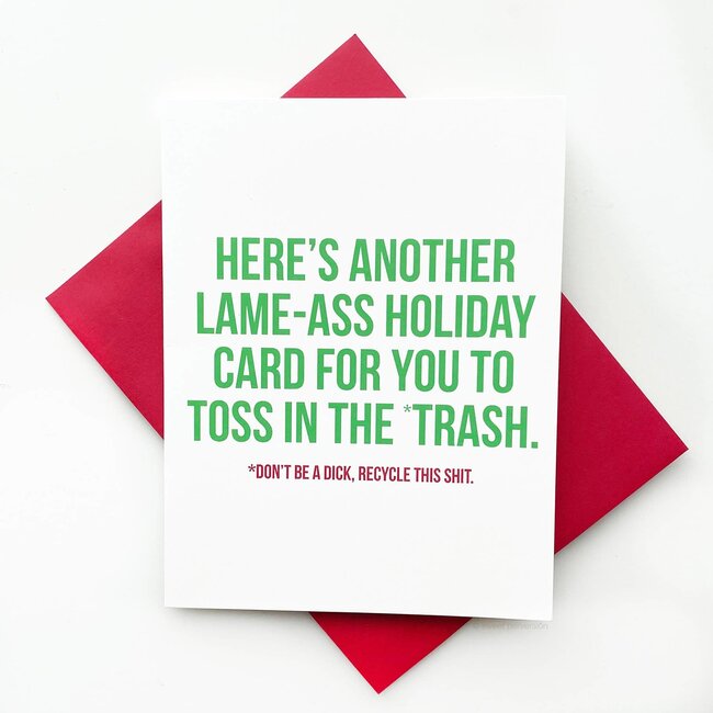 Sweet Perversion Toss It Christmas Card