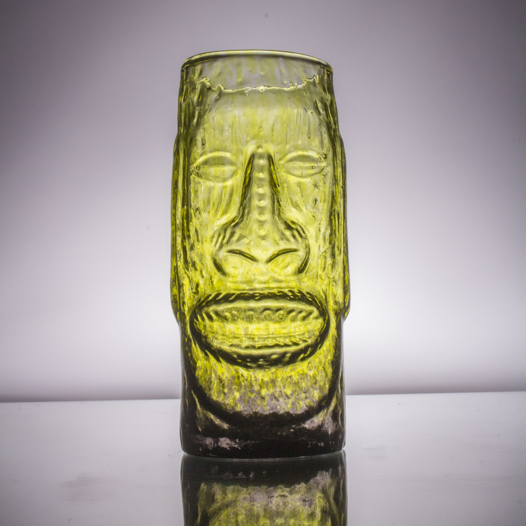 Andrew Iannazzi Moai Glass Tiki Mug Jungle Fog Woods Grove 