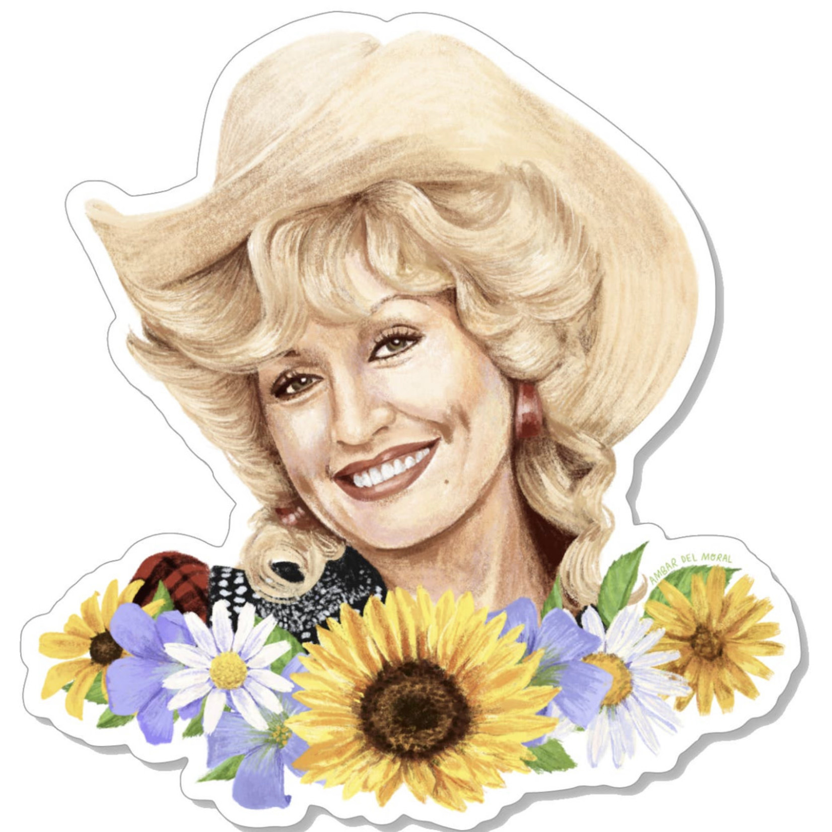 Ambar Del Moral Ambar Del Moral Dolly Parton Wild Flowers Sticker