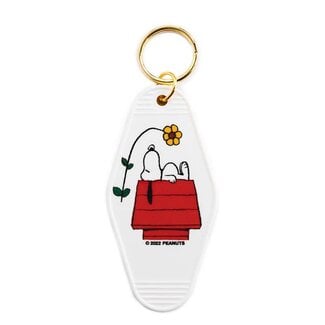 Snoopy Doghouse Flower Key Tag