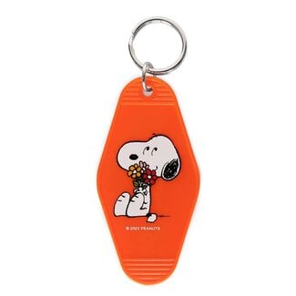 Three Potato Four Snoopy Flower Bouquet Key Tag