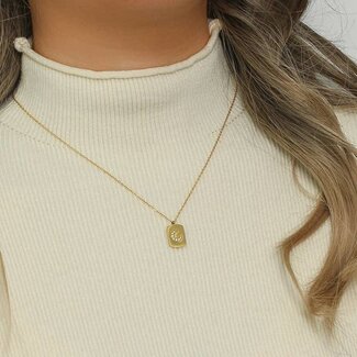 Olivia Le Brianna Pave Moon Pendant Necklace