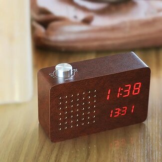 Gingko Design Gingko Radio Click Clock Leatherette