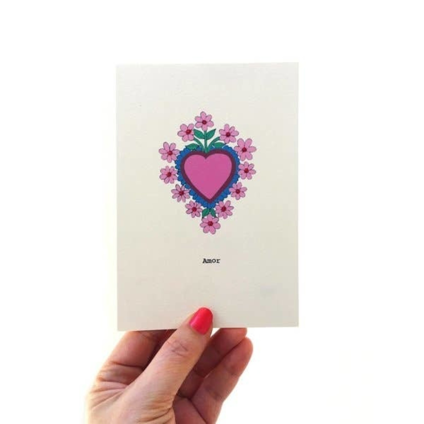 Rosie Wonders Heart Valentines Card - Floral Heart