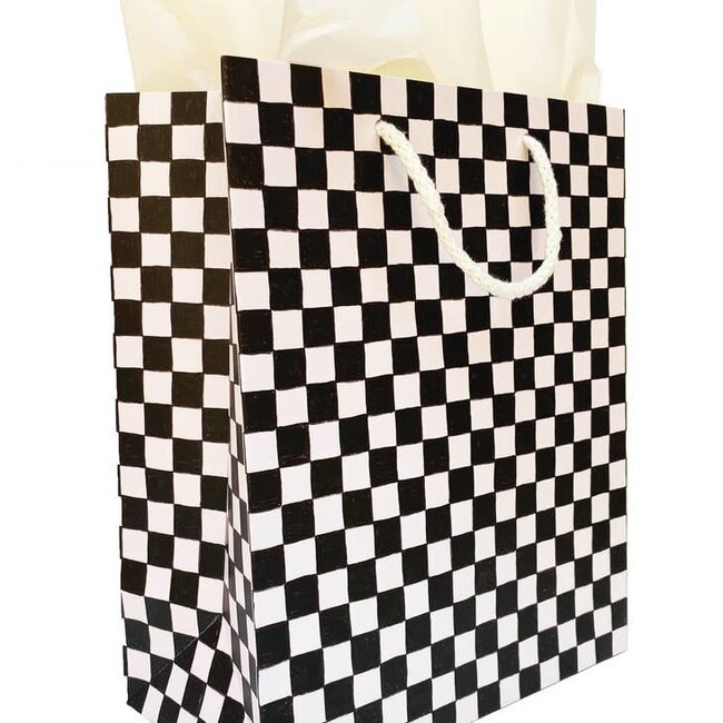 The Social Type Black Checkers Gift Bag