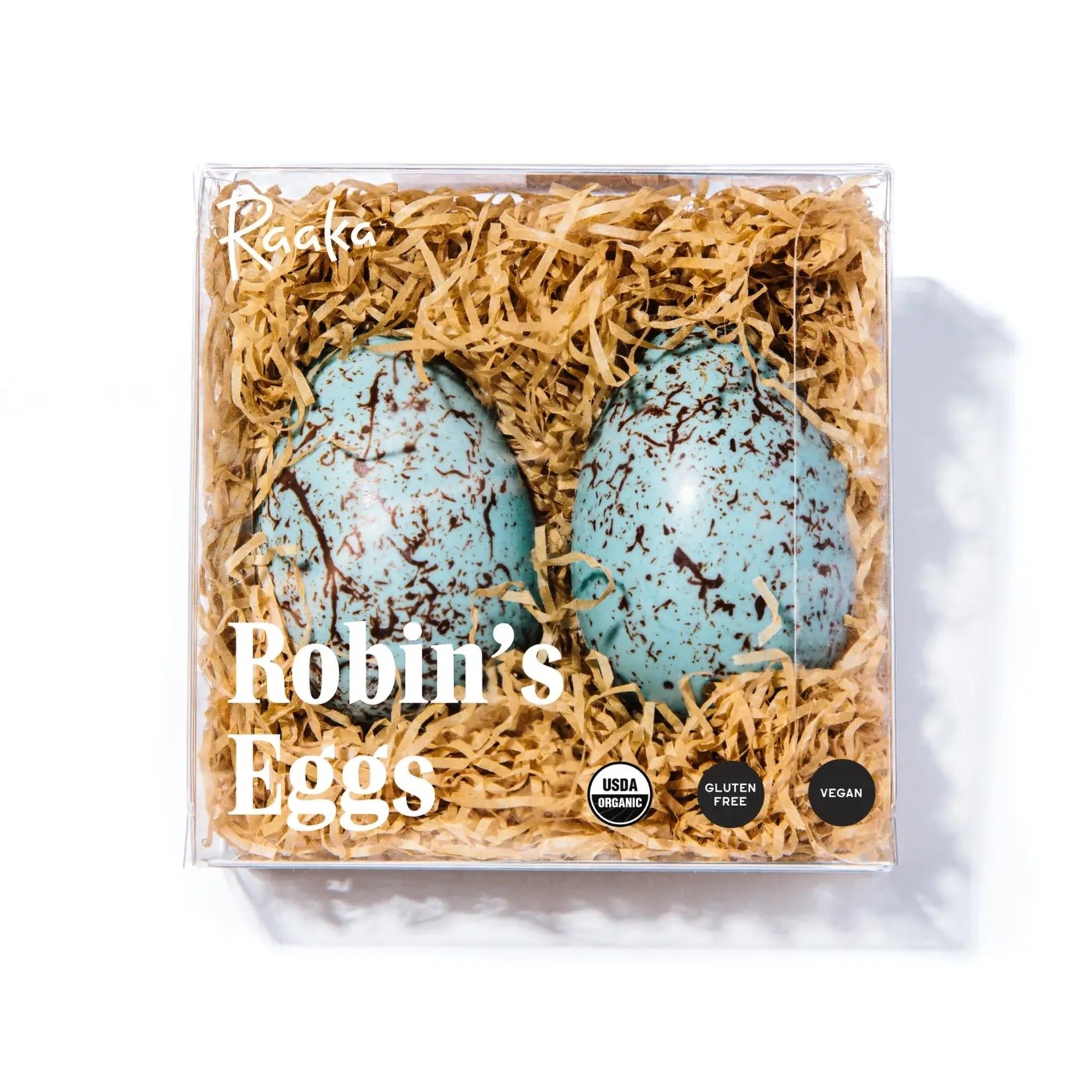 Raaka Raaka Robin's White Chocolate Easter Eggs - 2 Vegan Eggs