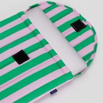 Baggu Baggu Puffy Laptop Sleeve Pink Green Awning Stripe 16"