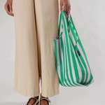 Baggu Baggu Reusable Bag Standard Pink Green Awning Stripe