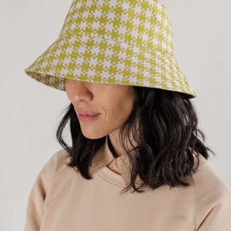 Baggu Baggu Bucket Hat Pink Pistachio Pixel Gingham