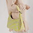 Baggu Mini Nylon Shoulder Bag Pink Pistachio Pixel Gingham