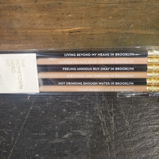 Sapling Press Brooklyn City/State Pencil Set Black/Natural