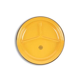 Crow Canyon Home Crown Canyon x Camp Wandawega  Set of 2 Enamelware Camp Plate Mustard Yellow