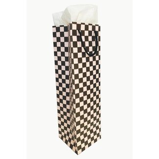 The Social Type Black Checkers Wine Bag