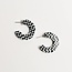 Nat + Noor Ray Hoops In Black + White Checkered