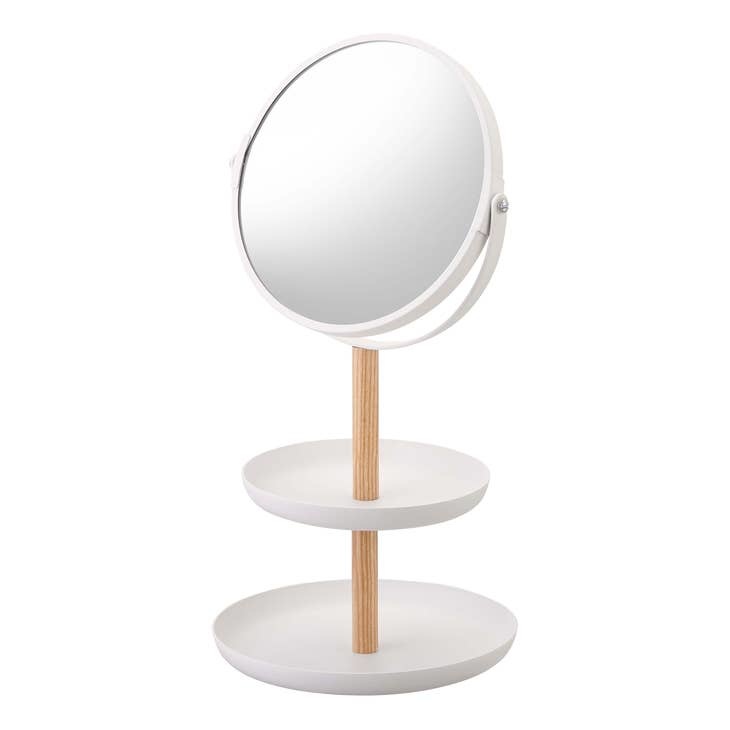 Yamazaki Tosca Jewelry Organizer with Mirror Steel Wood
