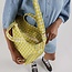 Baggu Horizontal Zip Duck Bag Chartreuse Pixel Gingham