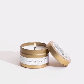 Brooklyn Candle Studio Gold Travel Candle Japanese Citrus