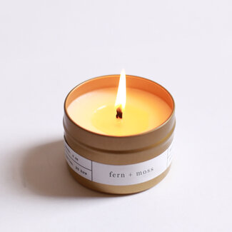 Brooklyn Candle Studio Gold Travel Candle Fern & Moss