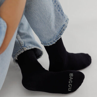 Baggu Baggu Ribbed Socks Black