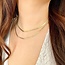 Olivia Le Gold Sahira Herringbone Necklace 16"