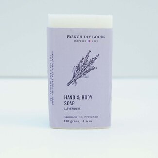 French Dry Goods French Dry Soap Solid Hand & Body Soap Lavender 130 grams