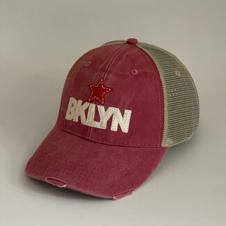 Enamoo BKLYN Trucker Hat Distressed Pink