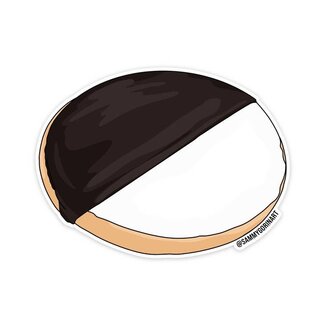 Sammy Gorin Black and White Cookie, New York, Jewish Bakery, Sticker