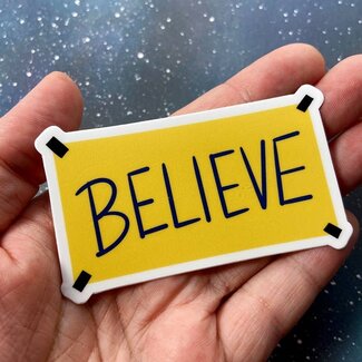 The Red Swan Shop "Believe " Ted Lasso Locker Room Sign Sticker