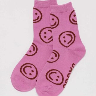 Baggu Baggu Crew Socks Extra Pink Happy