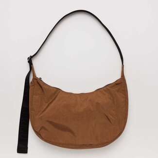 Baggu Baggu Medium Nylon Crescent Bag Brown