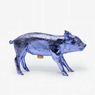 Areaware Areaware Pig Bank Periwinkle Chrome