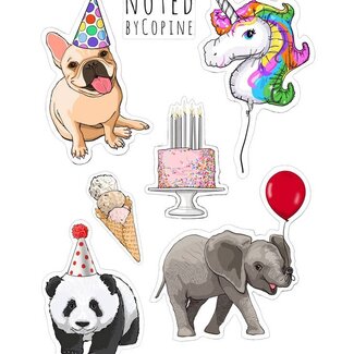 Noted by Copine Birthday Sticker Sheet