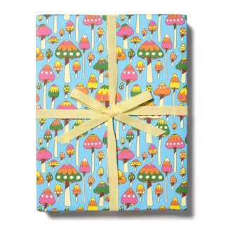Red Cap Cards Groovy Mushrooms Wrapping Paper Rolls