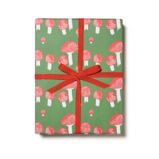 Red Cap Cards Festive Mushrooms Wrapping Paper Rolls