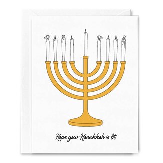 Sammy Gorin Hope Your Hanukkah Is Lit, Menorah, Hanukkah Card