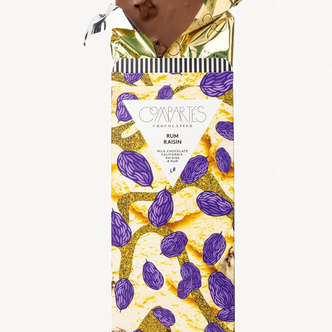Compartes Rum Raisin Milk Chocolate Bar Woods Grove