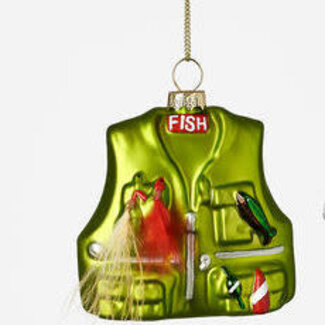 onehundred80degrees Fishing Vest Ornament
